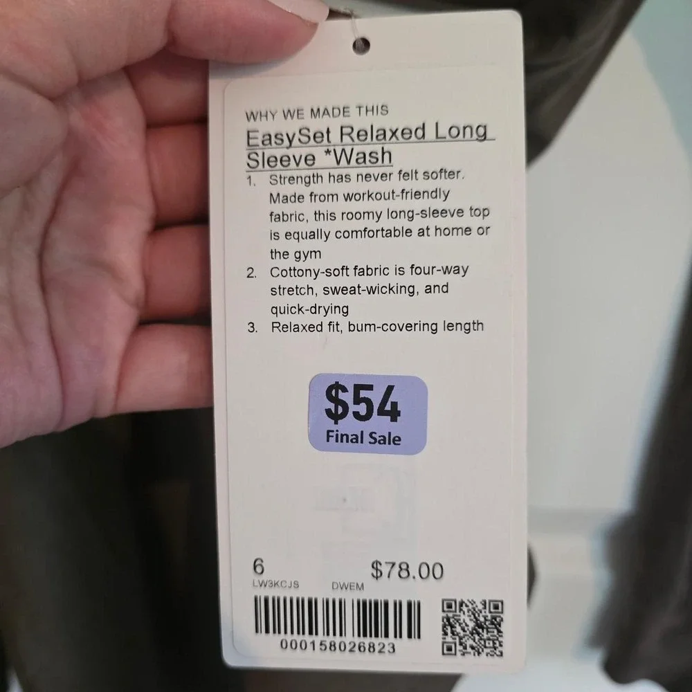 Lululemon Easy Set Relaxed Oversize Long Sleeve Top